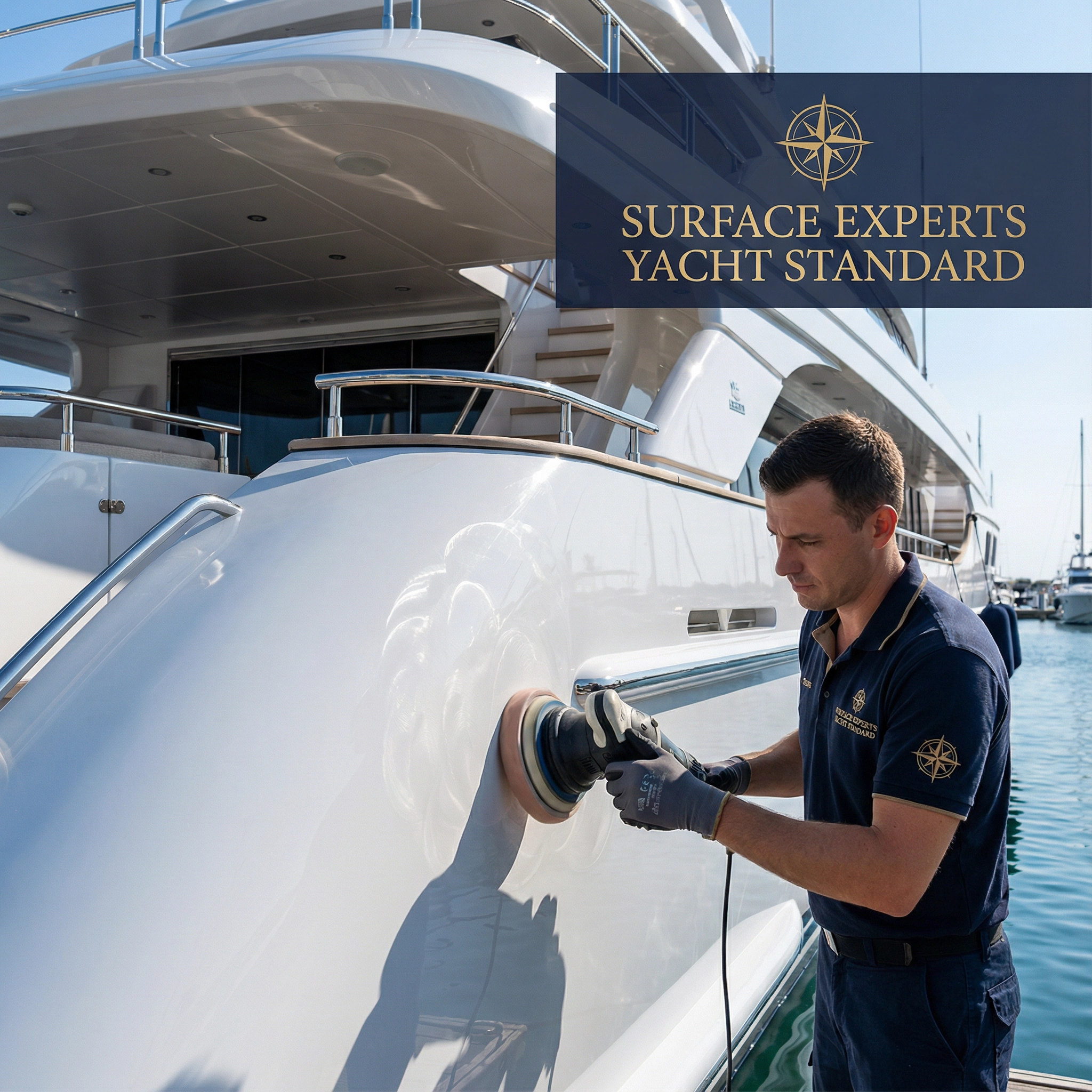 Professional yacht polishing and detailing